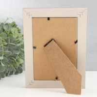 Фоторамка пластик 10х15 см "Серая мраморная крошка" серебристая обводка 19х14 см