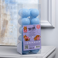 Гирлянда &laquo;Нить&raquo; 5 м с насадками &laquo;Клубки голубые&raquo;, IP20, прозрачная нить, 20 LED, свечение белое, 220 В