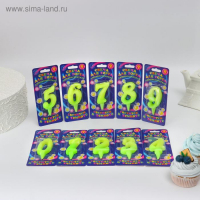 Шоу-бокс со свечами для торта цифры "Люминесцентные", 10,2 см, 50 штук Шоу-бокс со свечами для торта цифры "Люминесцентные", 10,2 см, 50 штук