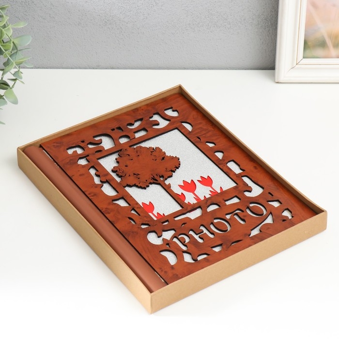 Фотоальбом магнитный 20 листов Фотоальбом магнитный 20 листов "Сад с тюльпанами" 3х23,5х29 см