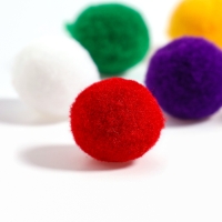 Набор текстильных деталей для декора &laquo;Бомбошки&raquo;, 50 шт., размер 1 шт. &mdash; 2 см