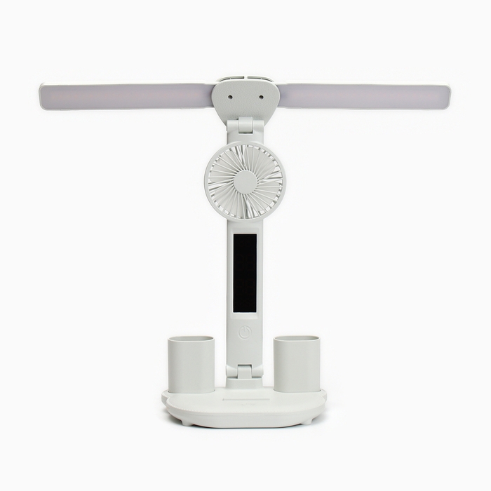 Часы - лампа электронные: календарь, термометр, органайзер, вентилятор, 7 Вт, 3 режима, USB