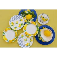 Тарелка керамическая обеденная Доляна &laquo;Лимон&raquo;, d=26 см