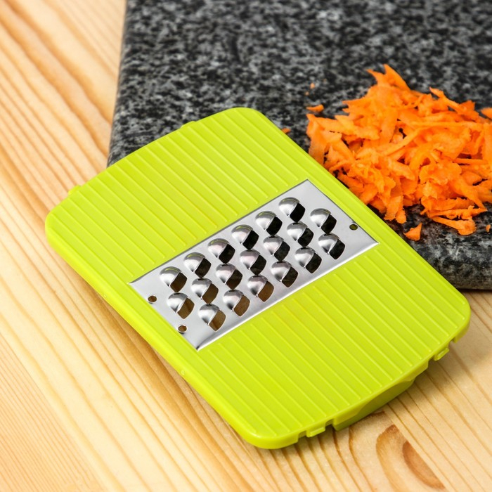 Овощерезка универсальная Доляна Fresh cook, 7 насадок, цвет белый/зелёный