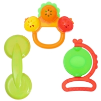 Набор погремушек &laquo;Маленькие радости&raquo;, 3 шт, цвет МИКС, Крошка