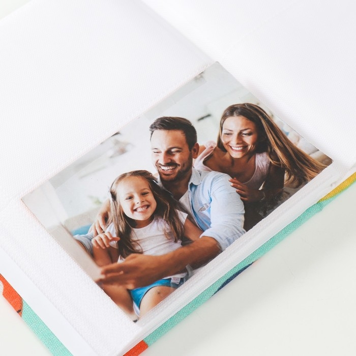 Фотоальбом на 200 фото 10х15 см "Довольные рыбки" текстиль 5,3х17х21,8 см