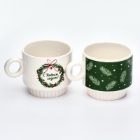 Новый год. Набор кружек из керамики &laquo;С Новым годом!&raquo;, 250 мл, 2 шт