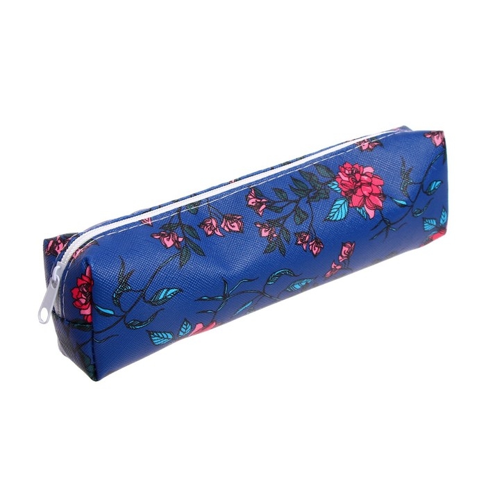 Пенал школьный на молнии Пенал школьный на молнии "Цветы", МИКС