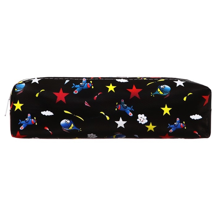 Пенал школьный на молнии Calligrata Пенал школьный на молнии Calligrata "Самолеты", чёрный