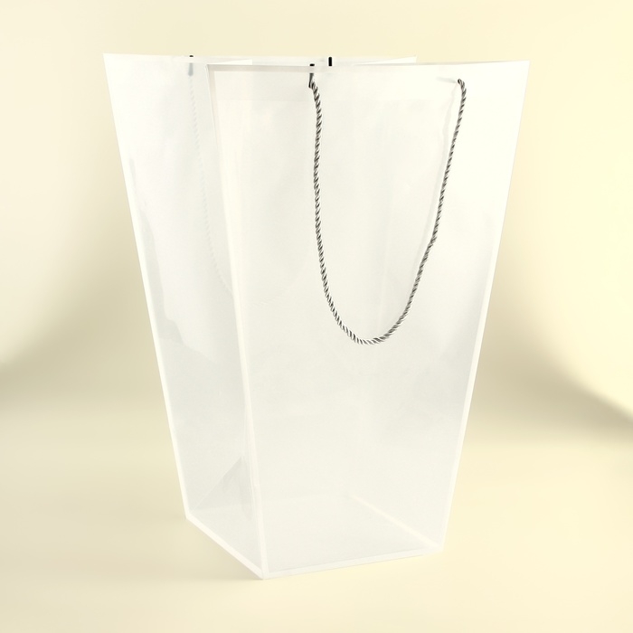 Сумка для цветов прозрачная с каймой, влагостойкая, 47х34х19 см Сумка для цветов прозрачная с каймой, влагостойкая, 47х34х19 см