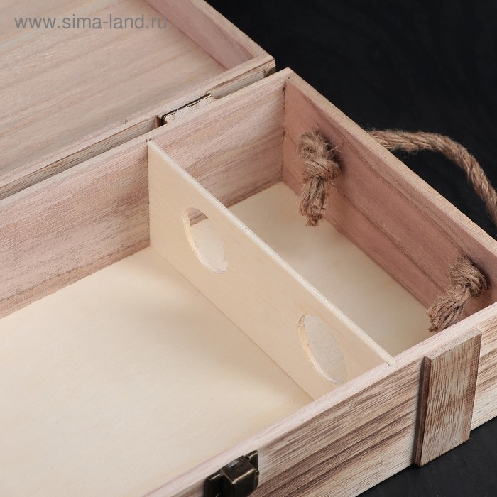 Ящик для хранения вина Доляна &laquo;Ливорно&raquo;, 35&times;20 см, на 2 бутылки