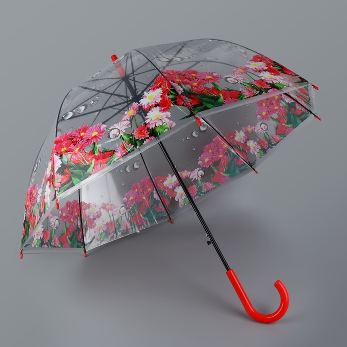 Зонт - трость полуавтоматический &laquo;Времена года&raquo;, 8 спиц, R = 40/60 см, D = 120 см, цвет МИКС