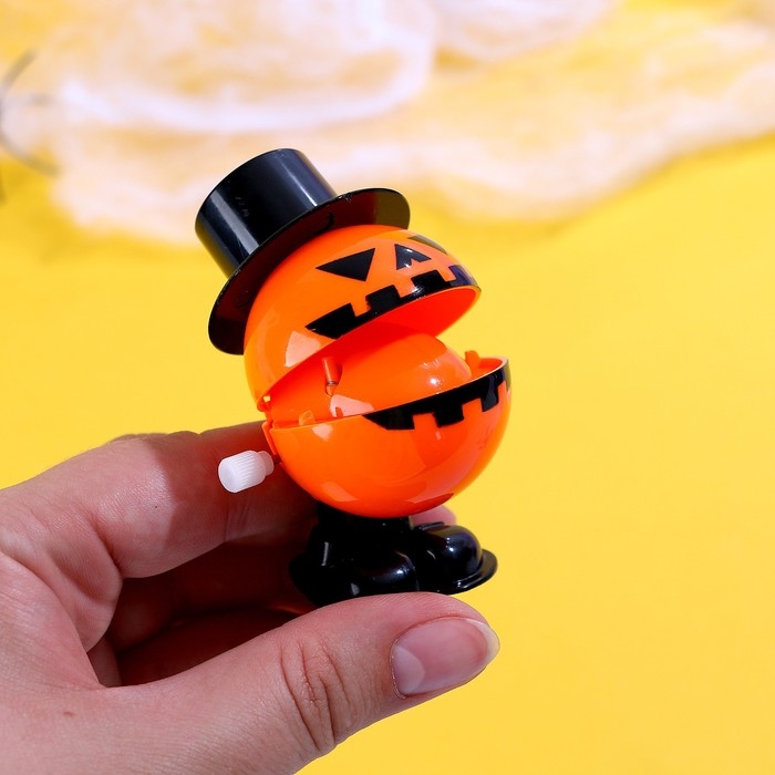 Хэллоуин. Игрушка заводная &laquo;Тыква&raquo;, с наклейками