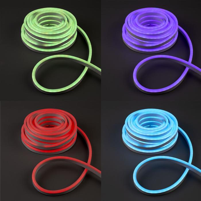 Гибкий неон Uniel 8 × 16 мм, IP67, 10 м, SMD2835, 80 LED/м, 220 В, свечение RGB Гибкий неон Uniel 8 × 16 мм, IP67, 10 м, SMD2835, 80 LED/м, 220 В, свечение RGB