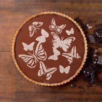 Набор кондитерских трафаретов для украшения выпечки &laquo;Букет&raquo;, 8 шт: 2 шт d=20 см, 6 шт d=8 см