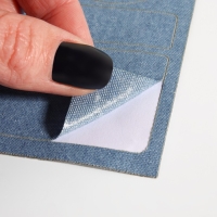 Набор заплаток джинсовых, клеевые, лист 10 &times; 18 см, 10 шт, цвет светлая джинса