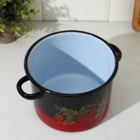 Кастрюля эмалированная, 3,5 л, цвет МИКС Кастрюля эмалированная, 3,5 л, цвет МИКС