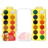 Акварель медовая ЗХК "Цветик", 12 цветов, в пластиковом пенале, без кисти Акварель медовая ЗХК "Цветик", 12 цветов, в пластиковом пенале, без кисти