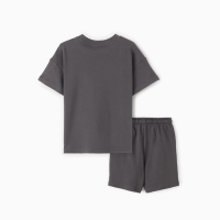 Комплект детский (футболка, шорты), цвет графит, рост 164 см Комплект детский (футболка, шорты), цвет графит, рост 164 см