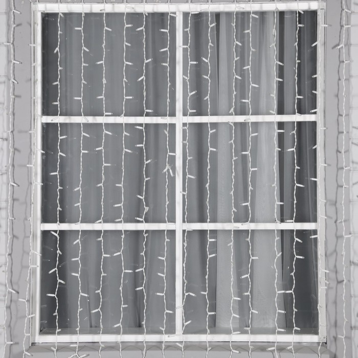 Гирлянда «Занавес» 2 × 3 м, IP65, УМС, белая нить, 760 LED, свечение белое, 220 В Гирлянда «Занавес» 2 × 3 м, IP65, УМС, белая нить, 760 LED, свечение белое, 220 В