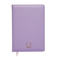 Ежедневник датированный 2024 A5 176 листов, deVENTE.I Love Cat, твёрдая обложка из искусственной кожи, тиснение фольгой, ляссе, кремовый блок 70 г/м2, сиреневый