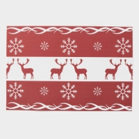 Салфетки новогодние на стол Доляна &laquo;Новый Год&raquo;, 4 шт, сервировочная, 45&times;30 см, цвет красный