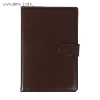 Ежедневник недатированный А5,100 листов в клетку, с хлястиком, обложка ПВХ, МИКС