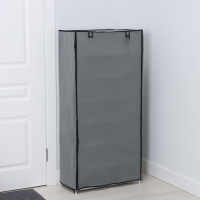 Полка для обуви с чехлом LaDо́m, 7 уровней, 60&times;30&times;123 см, цвет серый