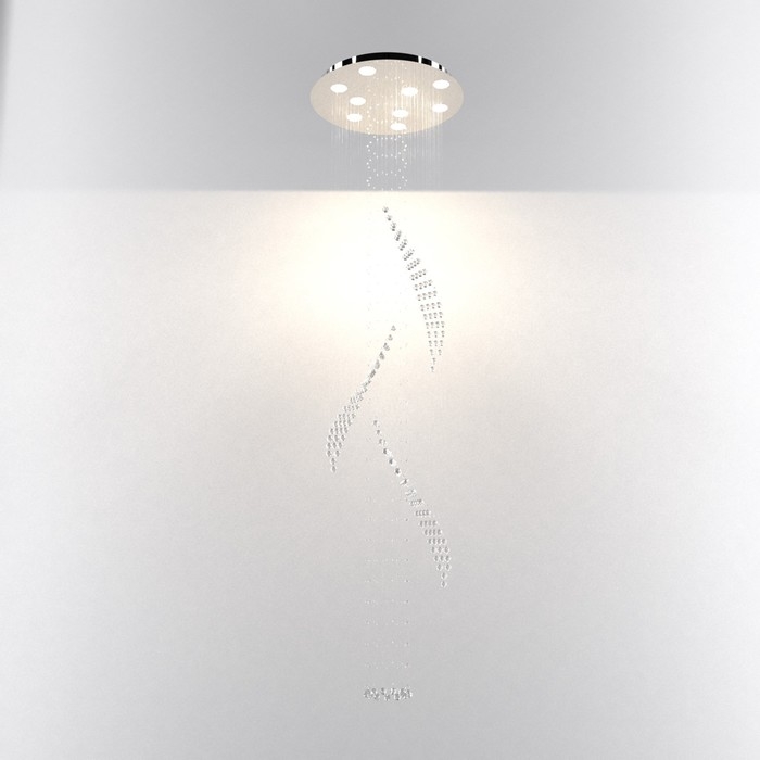 Светильник каскад "Инесса" 9xLED хром 69х60х250см BayerLux