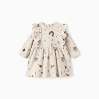 Платье  Крошка Я "Новогодние игрушки", рост 80-86 см