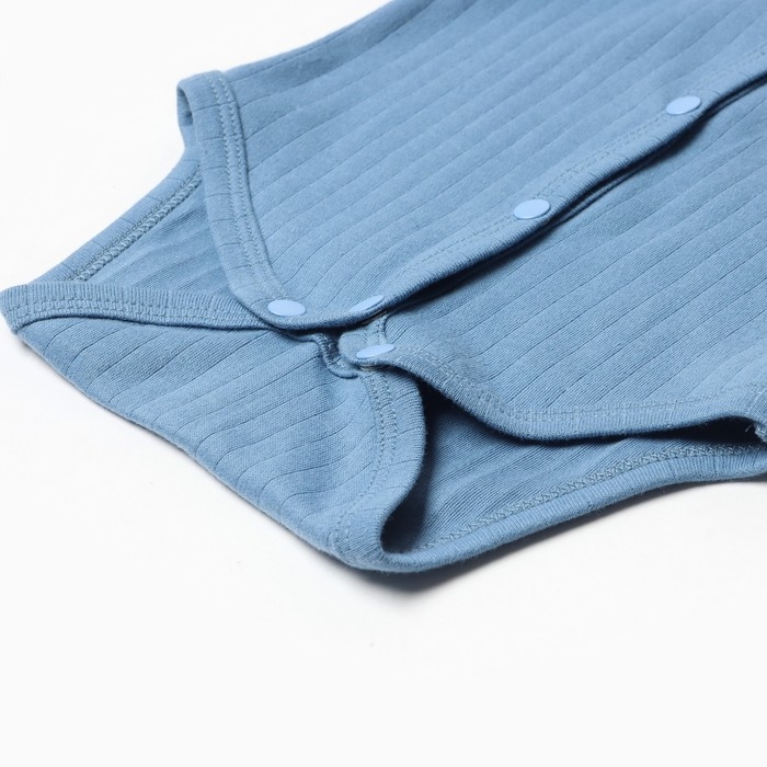 Боди с длинным рукавом, цвет синий, рост 68 см