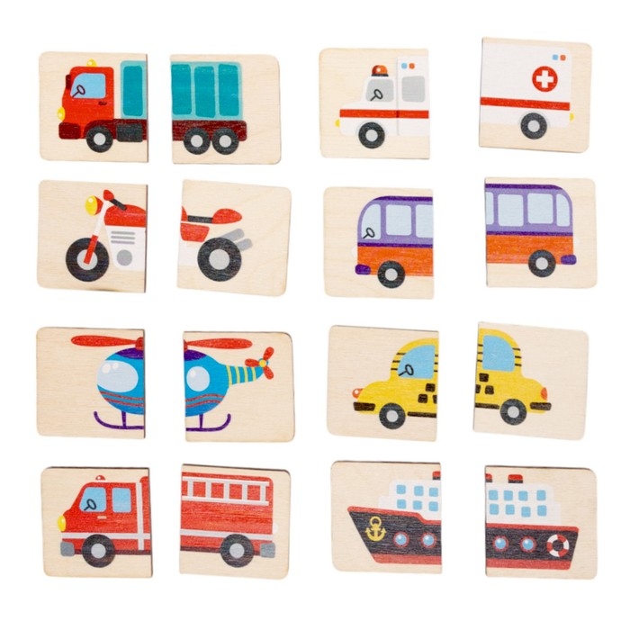 Пазлы из дерева &laquo;Половинки. Транспорт&raquo;