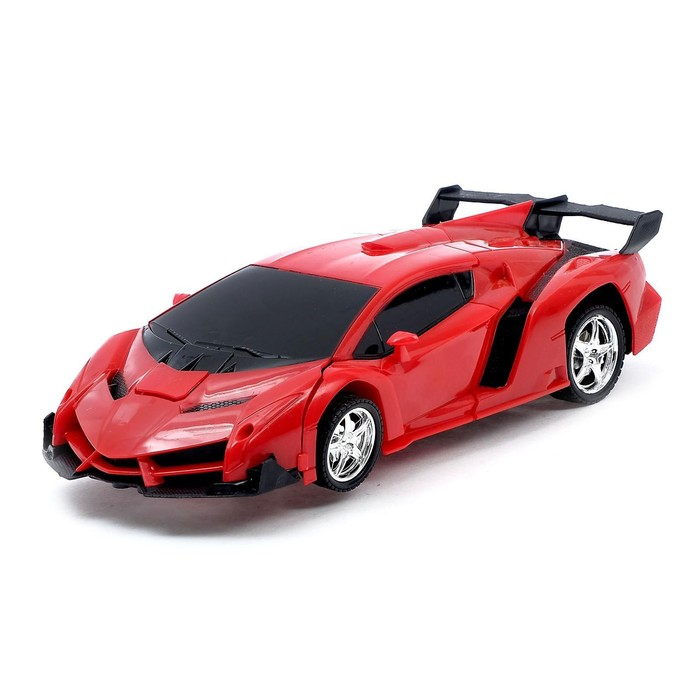 Робот радиоуправляемый «Ламбо», трансформируется с пульта, масштаб 1:18, цвет красный Робот радиоуправляемый «Ламбо», трансформируется с пульта, масштаб 1:18, цвет красный