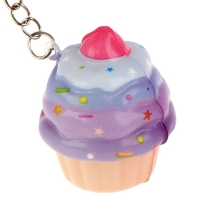 Мялка сквиши &laquo;Пирожное&raquo; на брелоке, набор 3 шт, виды МИКС