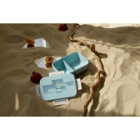 Ланч - бокс пластиковый Доляна &laquo;Фламинго&raquo;, 22&times;16&times;7,5 см, 2 отделения, вилка, ложка, цвет МИКС