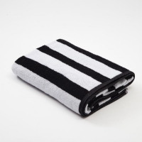 Полотенце махровое Этель ЧБ &laquo;Полоски&raquo;, пестроткань, 70х130 см