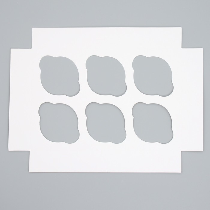 Коробка складная на 6 капкейков с окном &laquo;Счастливого Нового года&raquo;, 25 х 17 х 10 см, Новый год