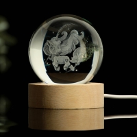 Светильник новогодний &laquo;Новый год: Единорог&raquo;, диам. 6 см