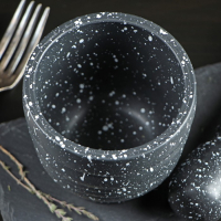 Ступка с пестиком Доляна &laquo;Чёрный камень&raquo;, 250 мл, 9&times;10 см