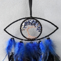 Ловец снов "Древо жизни. Глаз" чёрно-синий 18,5х48 см Ловец снов "Древо жизни. Глаз" чёрно-синий 18,5х48 см