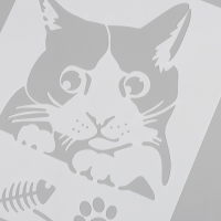 Трафарет пластик "Кот" 21х29,7 см