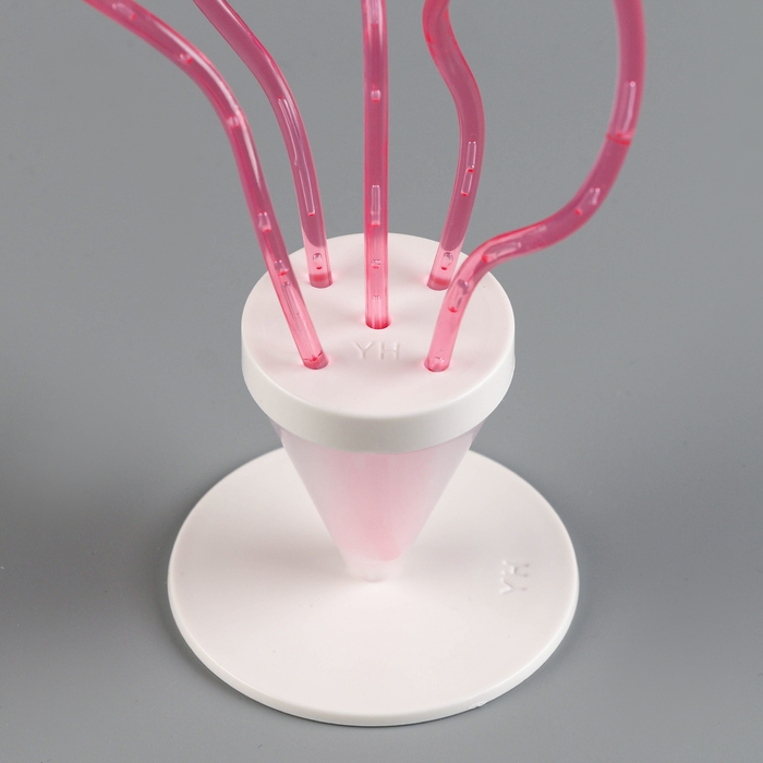 Набор &laquo;ВОЛНА&raquo;, палочка+держатель+подставка, набор 5 шт., розовый