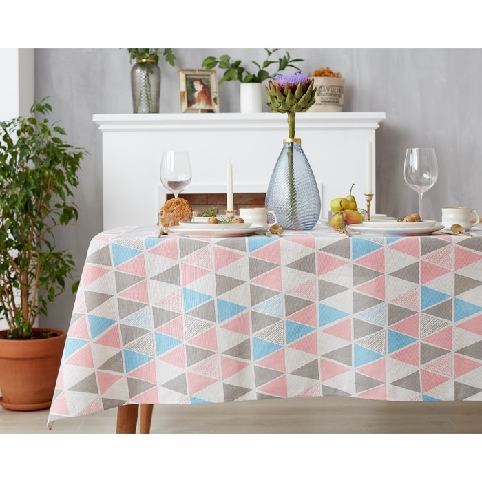 Скатерть &laquo;Доляна: Мозаика&raquo;, размер 145х145см, 100% полиэстер, рогожка 200 гр/м