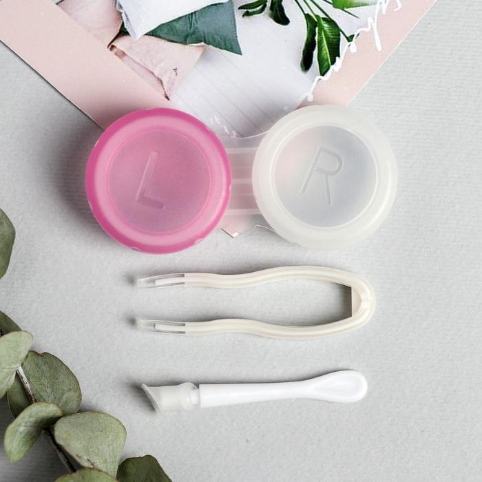 Контейнер для линз в наборе "Киса", голография, 6,5 см &times; 4,5 см