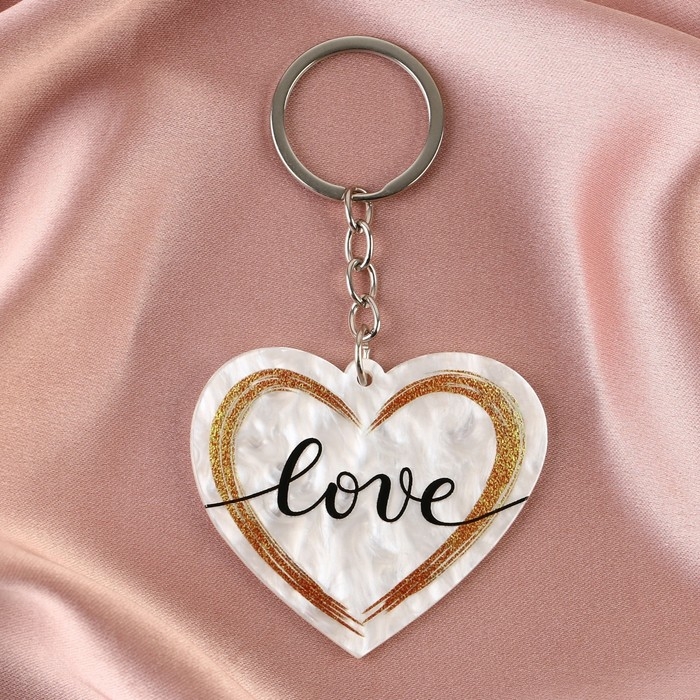 Брелок для ключей акриловый &laquo;Love&raquo;, 5,2 х 6 см