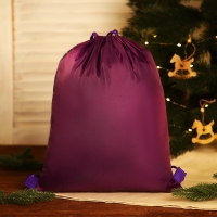 Новый год 2025. Новогодний мешок для подарков на шнурке &laquo;Дед Мороз и Снегурочка&raquo;, цвет синий/разноцветный