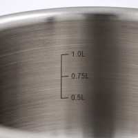 Ковш без крышки «Общепит», 1,5 л, d=16 см, h=8 см, металлическая ручка, с теплораспределительным слоем, индукция Ковш без крышки «Общепит», 1,5 л, d=16 см, h=8 см, металлическая ручка, с теплораспределительным слоем, индукция