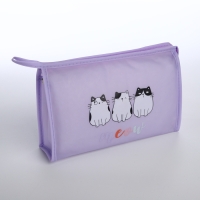 Косметичка на молнии, цвет сиреневый Косметичка на молнии, цвет сиреневый