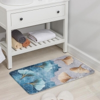 Коврик для ванной Доляна &laquo;Листья&raquo;, 50&times;80 см, микрофибра
