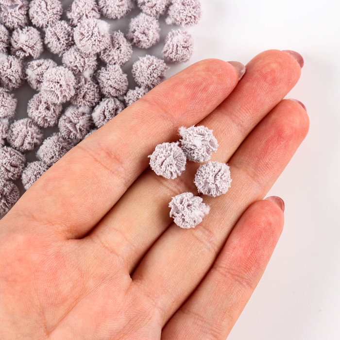 Набор деталей для декора &laquo;Бомбошки&raquo;, 100 шт., размер одной шт. &mdash; 1 см, цвет серый